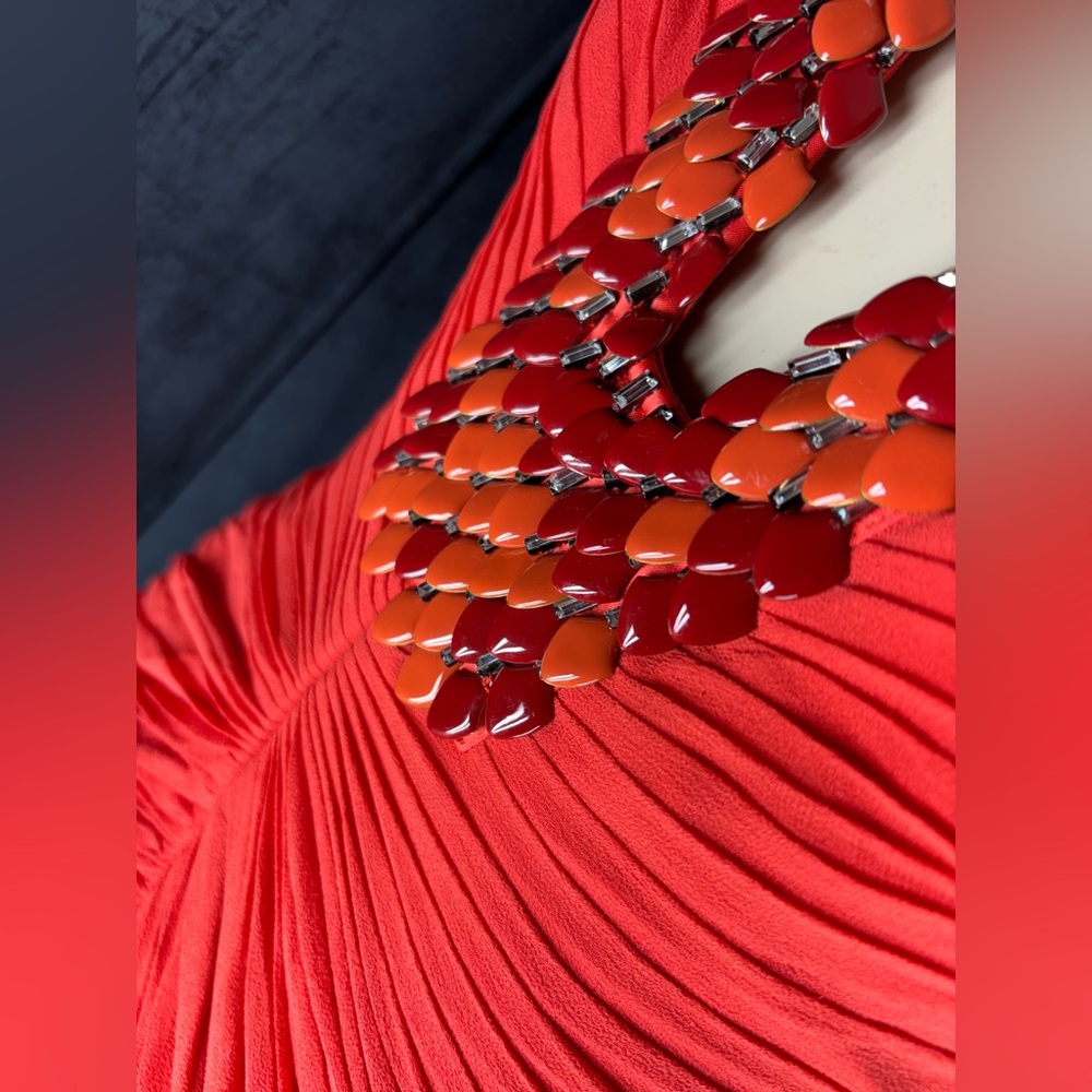 Elegant Red Evening Gown by Mandalay - Picture 5 of 5
